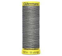 Gutermann Linen Thread for Hand Sewing of Heavyweight Fabric, Buttonholes, Clothes and Textile Repair 5905 - Medium Grey - 1 x 50m Spool