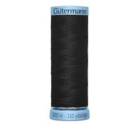 Gutermann Luxurious Pure Silk Sewing Thread 100m Black 000 - Each