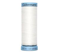 Gutermann Luxurious Pure Silk Sewing Thread 100m White 800 - Each