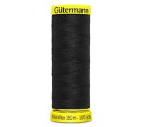 Gutermann Maraflex Elastic Stretch Sewing Thread - 150m Spool - 000 Black