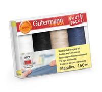 Gutermann Maraflex Thread Set - 4X150M Basics, Elastic Thread For Stretch Seams On Household Machines
