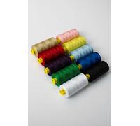 Gutermann Mixed Dark Coloured Thread Set - Premium Polyester Sewing Thread for Crafting and Tailoring