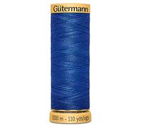 Gütermann Sewing Thread Natural Cotton 100 m Quilting for Sewing Machine Blue 7000