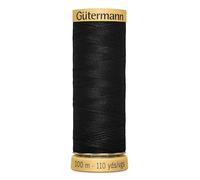 Gütermann Sewing Thread Natural Cotton 100m Black 5201 Each