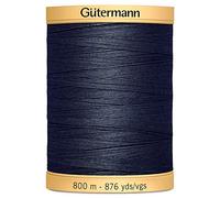Gutermann Natural Cotton Thread for Hand or Machine Sewing, Quilting, Decorative Embroidery or Applique - Colour 5413-1 x 800m Spool