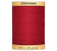 Gutermann Natural Cotton Thread for Hand or Machine Sewing, Quilting, Decorative Embroidery or Applique - Colour 2074-1 x 800m Spool