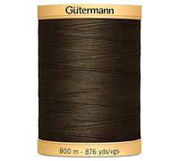 Gutermann Natural Cotton Thread for Hand or Machine Sewing, Quilting, Decorative Embroidery or Applique - Colour 2960-1 x 800m Spool