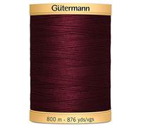 Gutermann Natural Cotton Thread for Hand or Machine Sewing, Quilting, Decorative Embroidery or Applique - Colour 2833-1 x 800m Spool