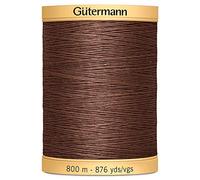 Gutermann Natural Cotton Thread for Hand or Machine Sewing, Quilting, Decorative Embroidery or Applique - Colour 2724-1 x 800m Spool