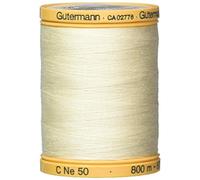 Gutermann Natural Cotton Thread Solids 876yd, Egg White