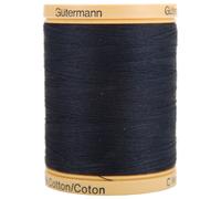 Gutermann 876 yd Natural Cotton Thread Solids, Midnight Blue