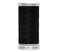 Gutermann No 30 Sulky Cotton Embroidery Thread 300m 1005 Black - Each