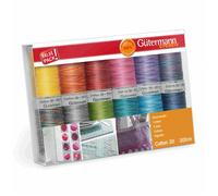 Gutermann No 30 Sulky Cotton Embroidery Thread Set Multicoloured - per pack
