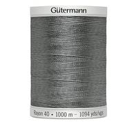 Gutermann No 40 Sulky Rayon Embroidery Thread 1000m 1219 Grey - Each