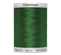 GUTERMANN THREAD - 1000M - EMBROIDERY SULKY THREAD - RAYON 40 -SEWING - VISCOSE - RANGE OF COLOURS! (GREEN 1051)