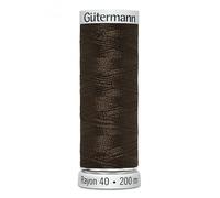 Gutermann No 40 Sulky Rayon Embroidery Thread 200m 1059 Brown - Each