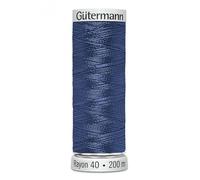 Gutermann No 40 Sulky Rayon Embroidery Thread 200m 1198 Blue - Each