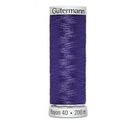 Gutermann No 40 Sulky Rayon Embroidery Thread 200m 1235 Purple - Each