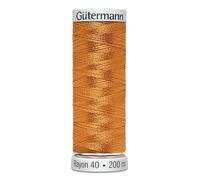 Gutermann No 40 Sulky Rayon Embroidery Thread 200m 1238 Orange - Each