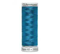 Gutermann No 40 Sulky Rayon Embroidery Thread 200m 1252 Turquoise - Each