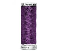 Gutermann No 40 Sulky Rayon Embroidery Thread 200m 1255 Purple - Each