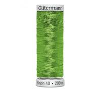 Gutermann No 40 Sulky Rayon Embroidery Thread 200m 1510 Green - Each