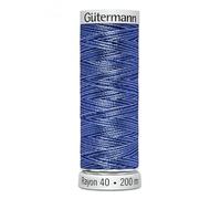 Gutermann No 40 Sulky Rayon Embroidery Thread 200m 2106 Blue, Navy - Each