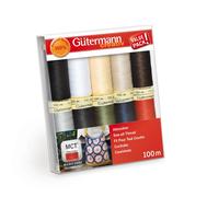 Gutermann Polyester Sewing Thread 10 Reel Combo Pack of Household Shades 7340061