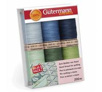 Gutermann Quilting Thread Set Cools - 200 Metres - per pack of 6