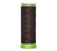 Gutermann 723665 694 Sew All 100% Recycled Top Stitch Thread 30mtr, Brunette, One Size