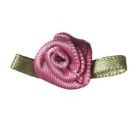 Gutermann Satin Ribbon Roses Mid Pink - per pack of 10