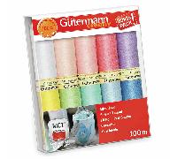 Gutermann Sew All Thread Set - 10x 100m Reels Mix Colours - Summer Pastels