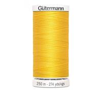 Gutermann Sew All Polyester Thread, 250 Mtr, Pineapple Yellow (0417), 5.5 x 2.7 x 2.7 cm