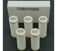 Gutermann Sew All Polyester Sewing Thread Black or White Pack of 5 x 100m Reels