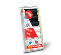 Gutermann Sew-All Thread Set, 100 Percent Polyester, 7 x 100 m, Black/White