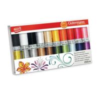 Gutermann Sulky Rayon 40 200m JUMBO Sewing Thread Set - 20x Reels