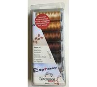 Gutermann Sulky Rayon 40 Machine Embroidery COFFEE Thread Set 7 Reels