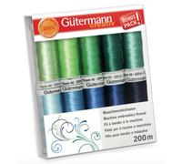 Gutermann Sulky Rayon 40 Machine Embroidery PARADISE Thread Set - 10 Reels