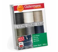 Gutermann Thread Set: Extra Strong - 6 x 100m - Extra Strong Threads - Col.1