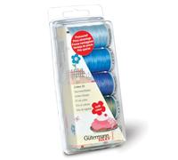 Gutermann Thread Set: Machine Emb. Cotton 30-Blue/Green