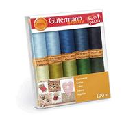 Gutermann Thread Set: Natural Cotton C. No.50: 10 x 100 m: Colour Assortment 5