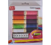 Gütermann Thread Set with Tape Measure, Polyester, Multicolor, 100m
