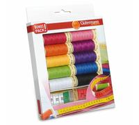 Gütermann Thread Set with Tape Measure, Polyester, Multicolor, 100m
