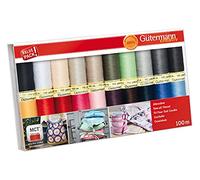 Gutermann Thread Set: Sew-All: 100m: Pack of 20, Assorted