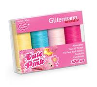 Gutermann Thread Set - Sew-All, 4X100M, Cute & Pink Edition, Universal Thread For Strong, Beautiful Seams