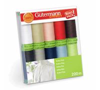 Gutermann Thread Set: Sew-All Extra Fine 200 - 10 x 200m - Assorted - Col.1