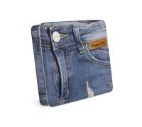 Gutermann Thread Storage Tin: Denim Thread with Needles & Labels: 12 x 100m: Assorted Gutermann Multicolor