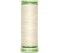 Gutermann Topstitch Thread, 30mtr, Ivory (0001), Polyester, 5.5 x 1.8 x 1.8 cm
