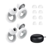 Gutevoz Ear Plugs for Sleeping Noise Cancelling 2 Sets, Reusable Earplugs Hearing Protection 30dB, Soft Silicone Ear Plugs for Concerts, Party, Focus - 8 Pairs Ear Tips in XS/S/M/L - White