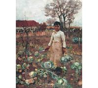 Guthrie Hind's Daughter Scottish Realism Painting Large Wall Art Print Canvas Premium Mural